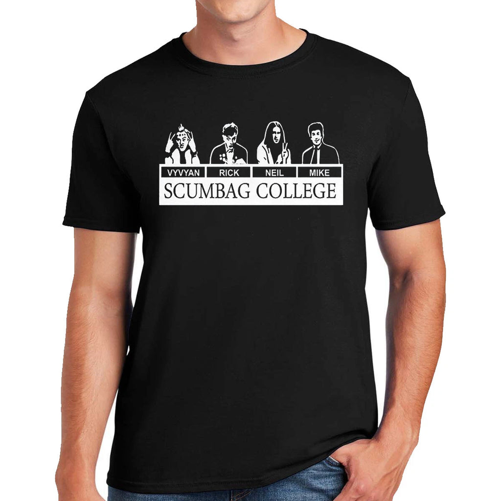 New Scumbag College T-Shirt Mens Funny Retro Joke Rude Novelty Gift Top Tee
