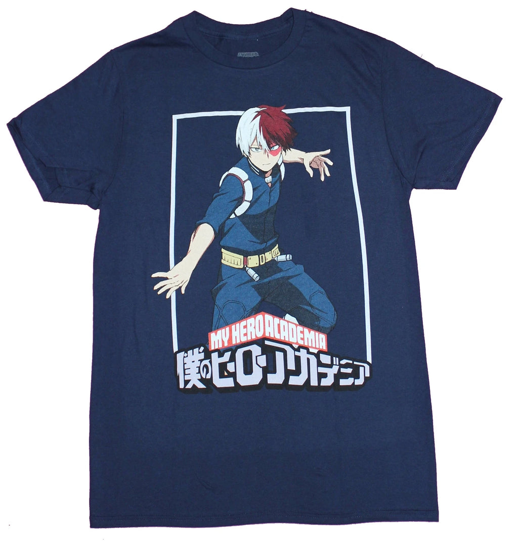 My Hero Academia Adult New T-Shirt - Shoto Todoroki Action Ready Pic