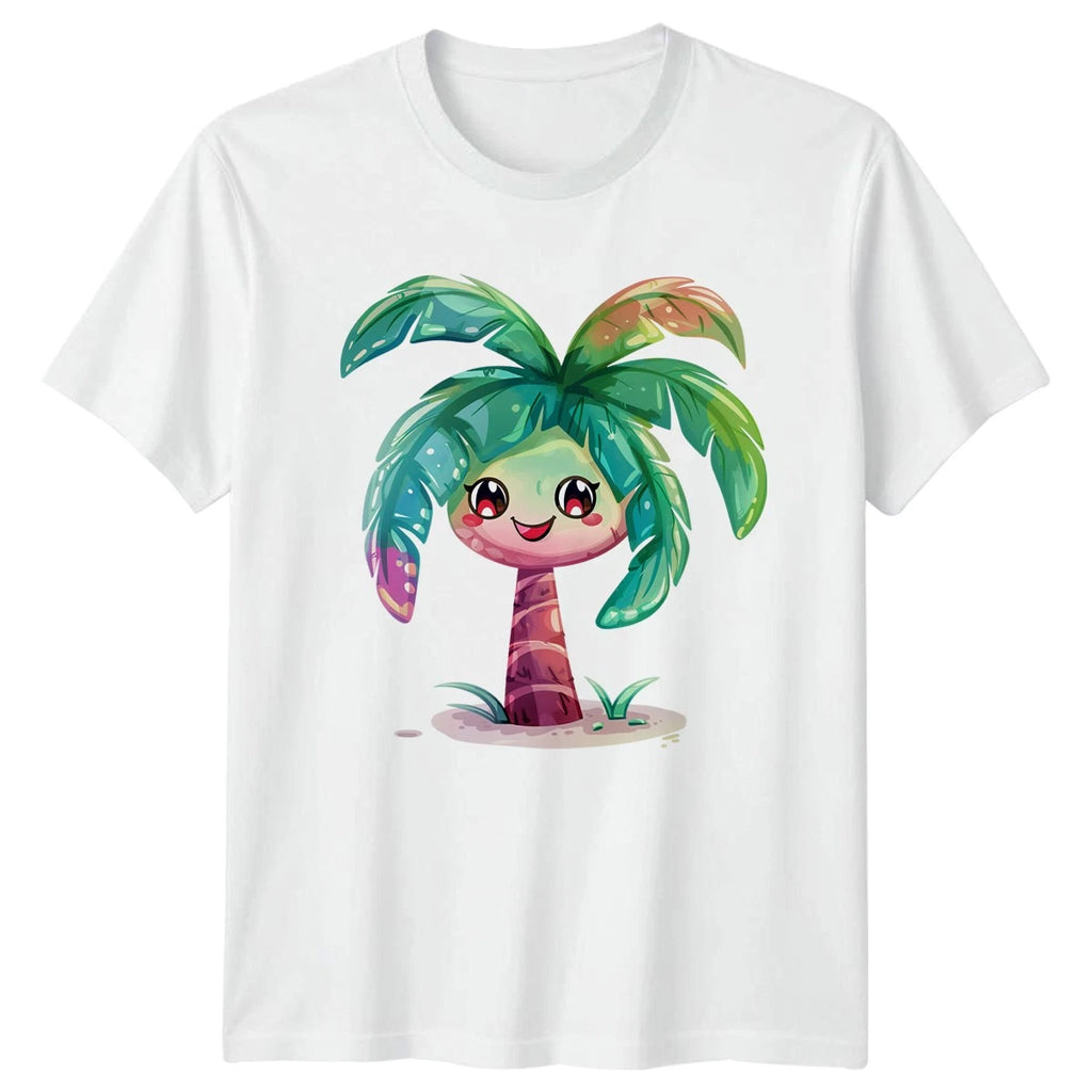 Kawaii Palm Tree T-Shirt Tropical Summer Gift For Him And Her