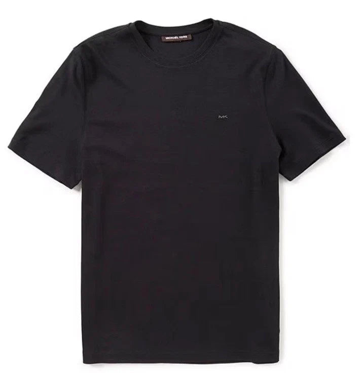 Michael Kors Crew Neck Logo Black 100% Cotton Casual Short Sleeve Sz L Unisex , , , Long Sleeve Tee
