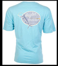 $45 TOMMY BAHAMA Sky Blue ANGLER MANAGEMENT Relaxed Fit Short Sleeve NWT Unisex , , , Long Sleeve Tee