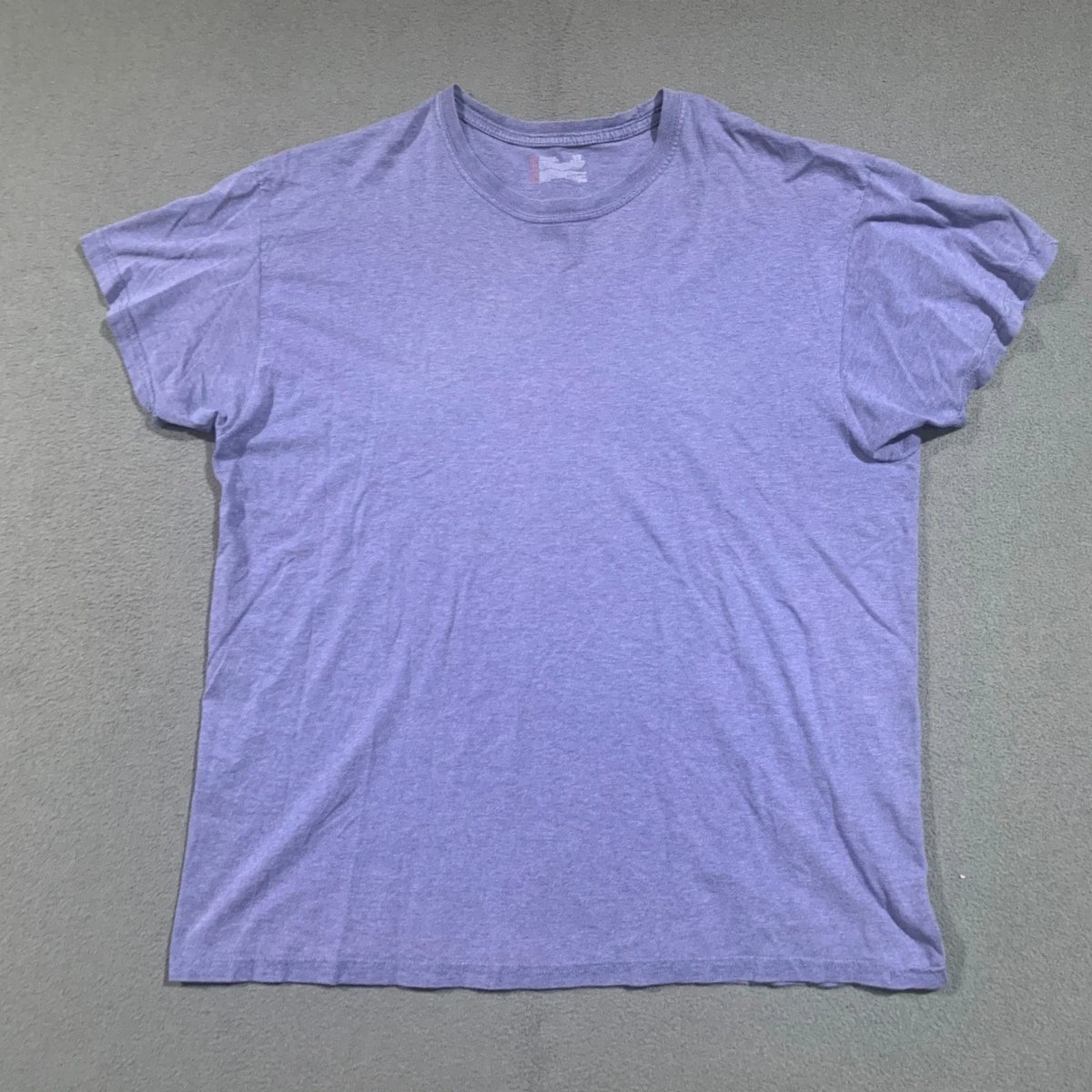 Hanes Grunge Mens Blue Heather Short Sleeve Crew Neck Tagless Basic XL Unisex , , , Long Sleeve Tee