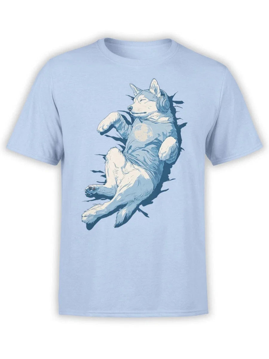 FANTUCCI Chill Husky | Cute Dog Tee with Relaxed Puppy | Unisex Unisex , , , Long Sleeve Tee