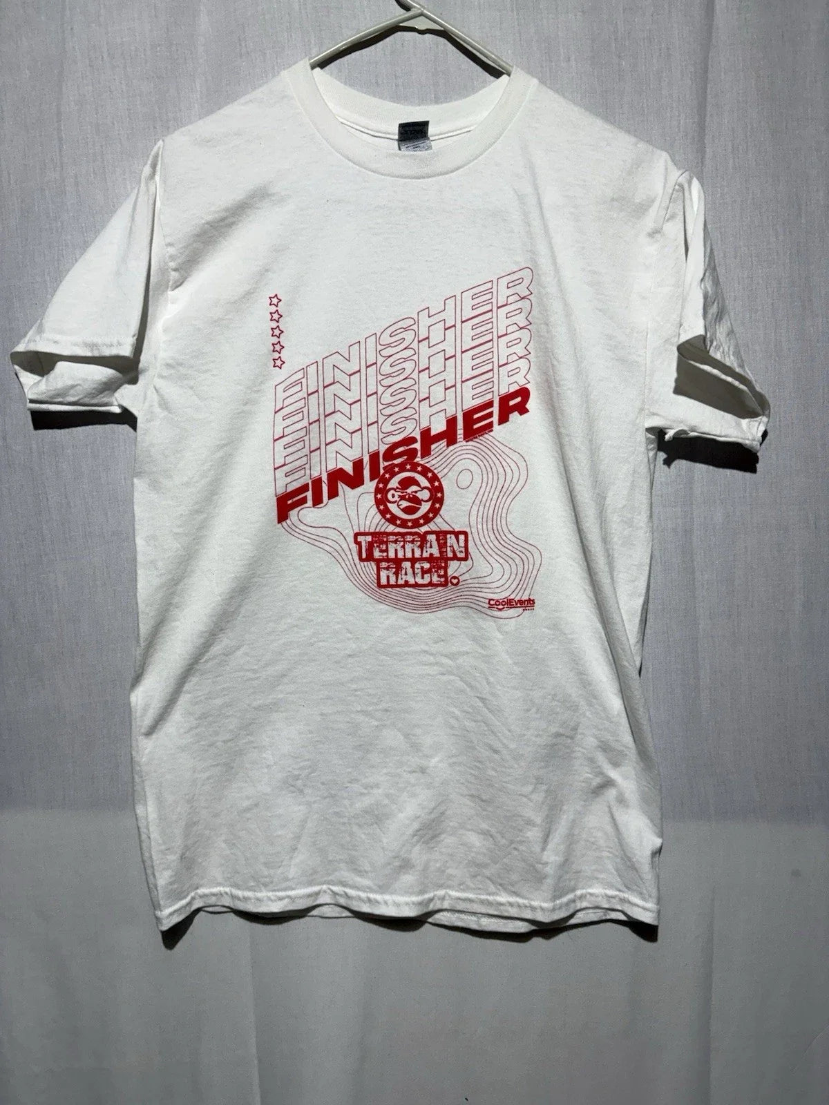 Cool Events Terrain Race Finisher Shirt White Men’s Medium Unisex , , , Long Sleeve Tee