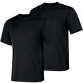 Hanes Cool Dri Pair of 2 Short Sleeve Black Crewneck Workout . Small. Unisex , , , Long Sleeve Tee