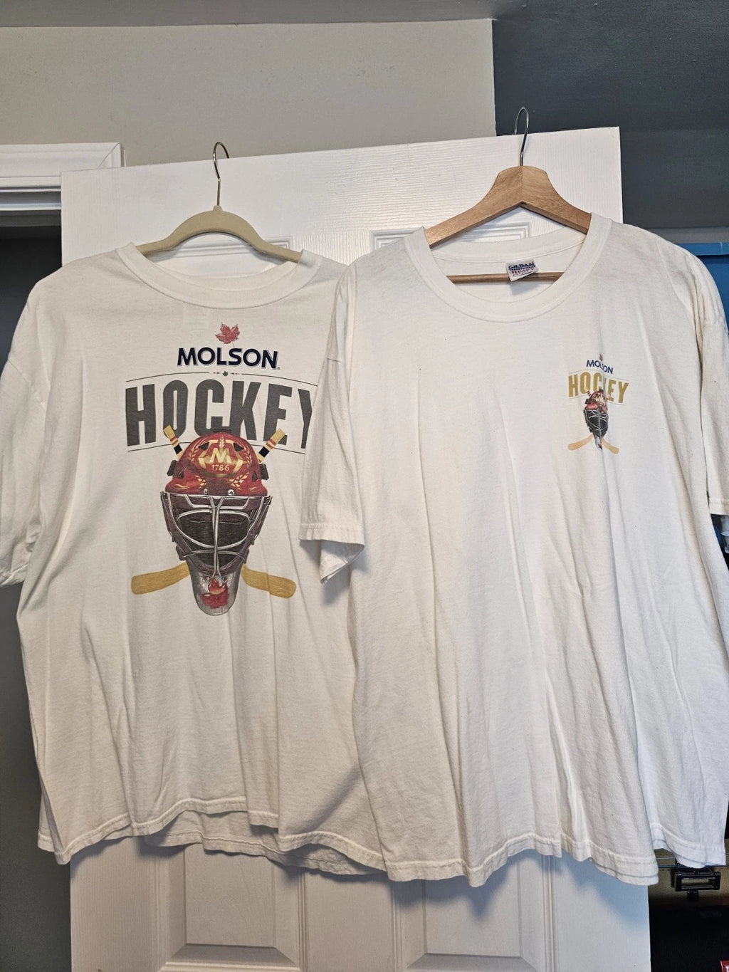 Vintage Molson Hockey Men’s X-Large T Shirt Lot Of 2