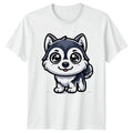 Cute Husky Puppy Dog Animals Mens Womens Tee Graphic Unisex Pet Lover Unisex , , , Long Sleeve Tee