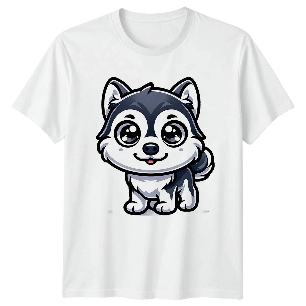 Cute Husky Puppy Dog Animals Mens Womens Tee Graphic Unisex Pet Lover Unisex , , , Long Sleeve Tee