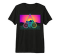 Aesthetic Vaporwave Cyclist Biker Bicycle Biking Cycling Tee Premium Tri-Blen... Unisex , , , Long Sleeve Tee