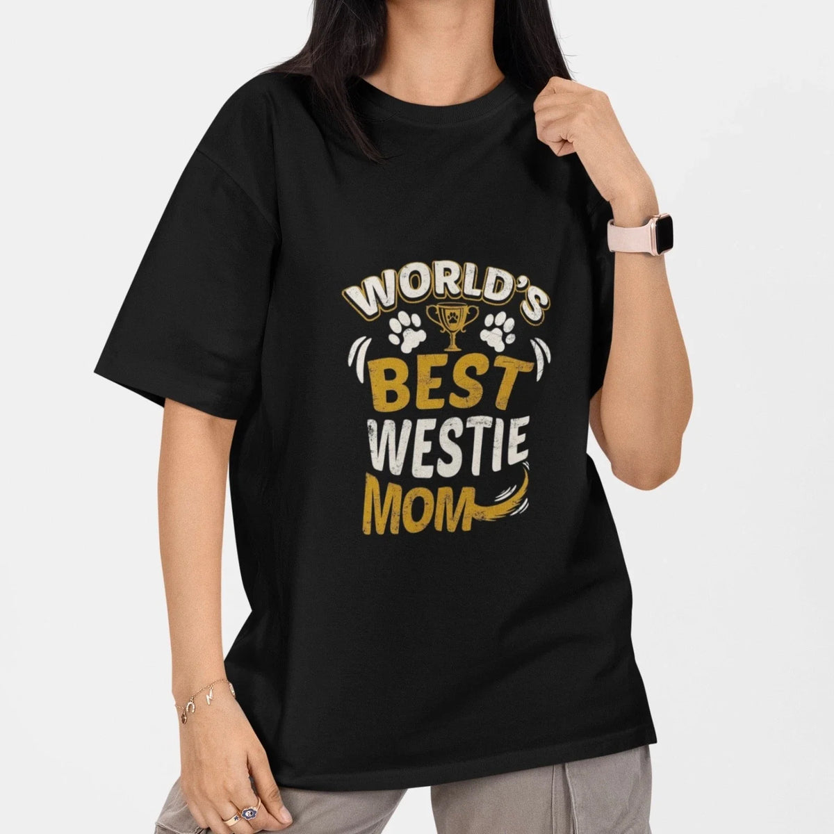 World’s Best Westie Mom Shirt Dog Mom Cute Puppy Lover Gift Unisex , , , Long Sleeve Tee