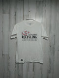 Funny Tee Shirt Beer Recycling Men's Small White Can Opener