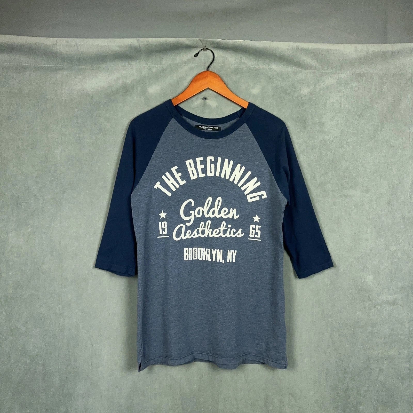 Golden Aesthetics t shirt Mens Size Medium "The Beginning" Gym Bodybuilding Unisex , , , Long Sleeve Tee