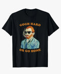 New Vincent Van Gogh Hard Or Go Home Mens Medium Funny Artsy Black Cotton Tee Unisex , , , Long Sleeve Tee