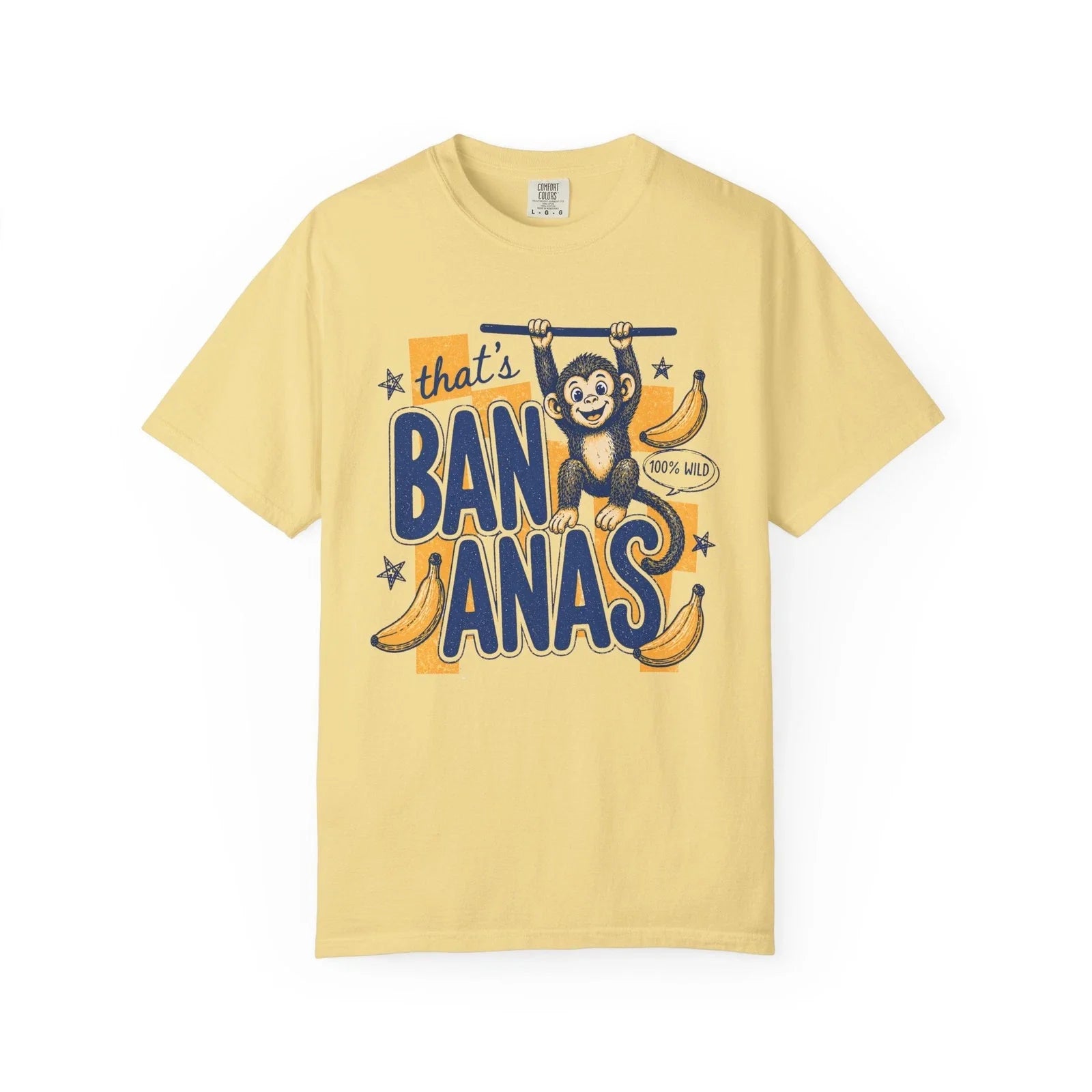 Funny Banana Monkey Comfort Colors Shirt, Cute Summer Fruit Monkey Tee Gift Unisex , , , Long Sleeve Tee