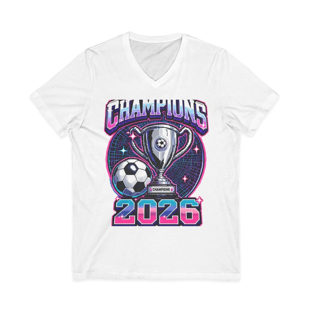 Champions 2026 Pixel Art V-Neck T-Shirt Unisex Made in USA