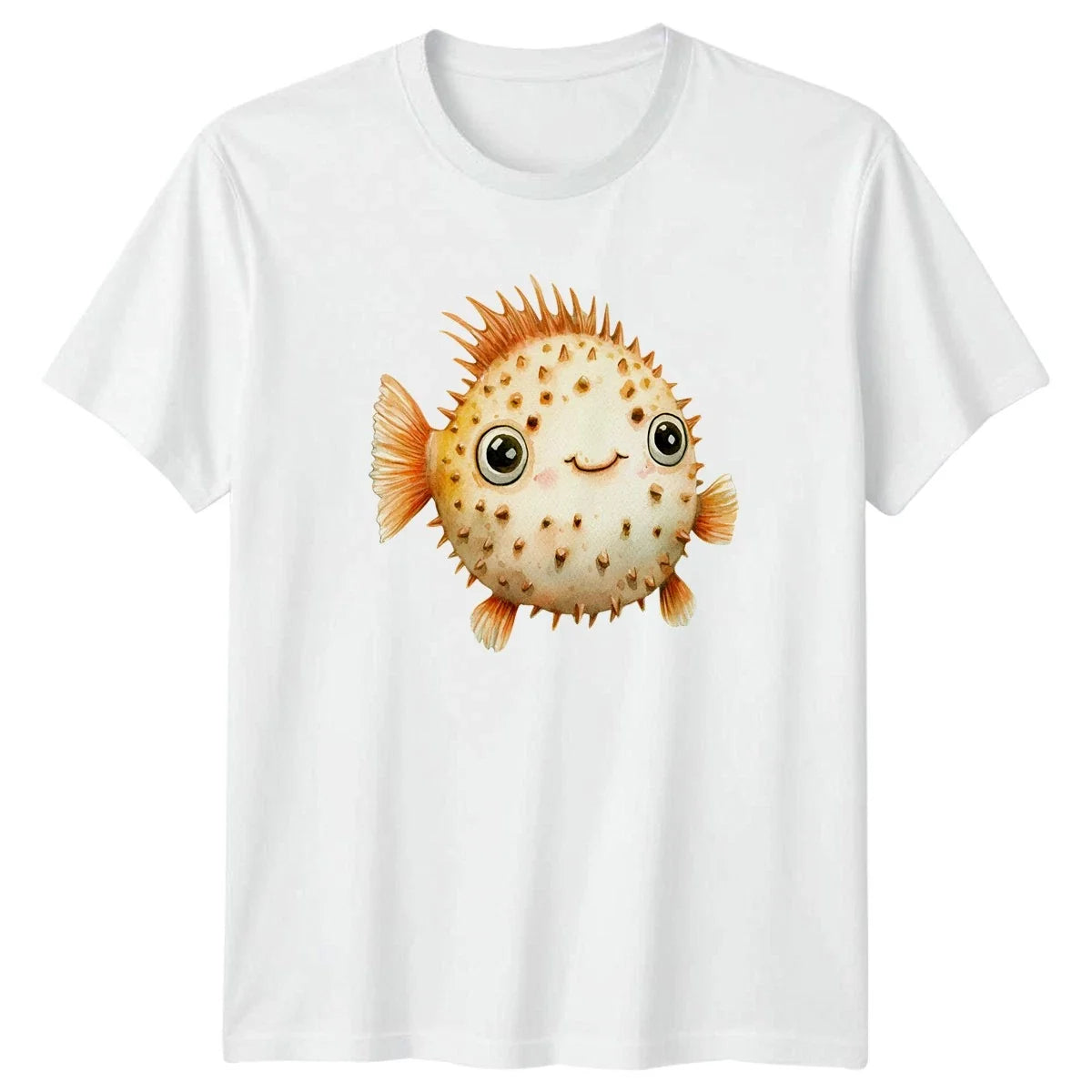 Cute Pufferfish Aquatic Ocean Wildlife Gift For Him And Her Unisex , , , Long Sleeve Tee