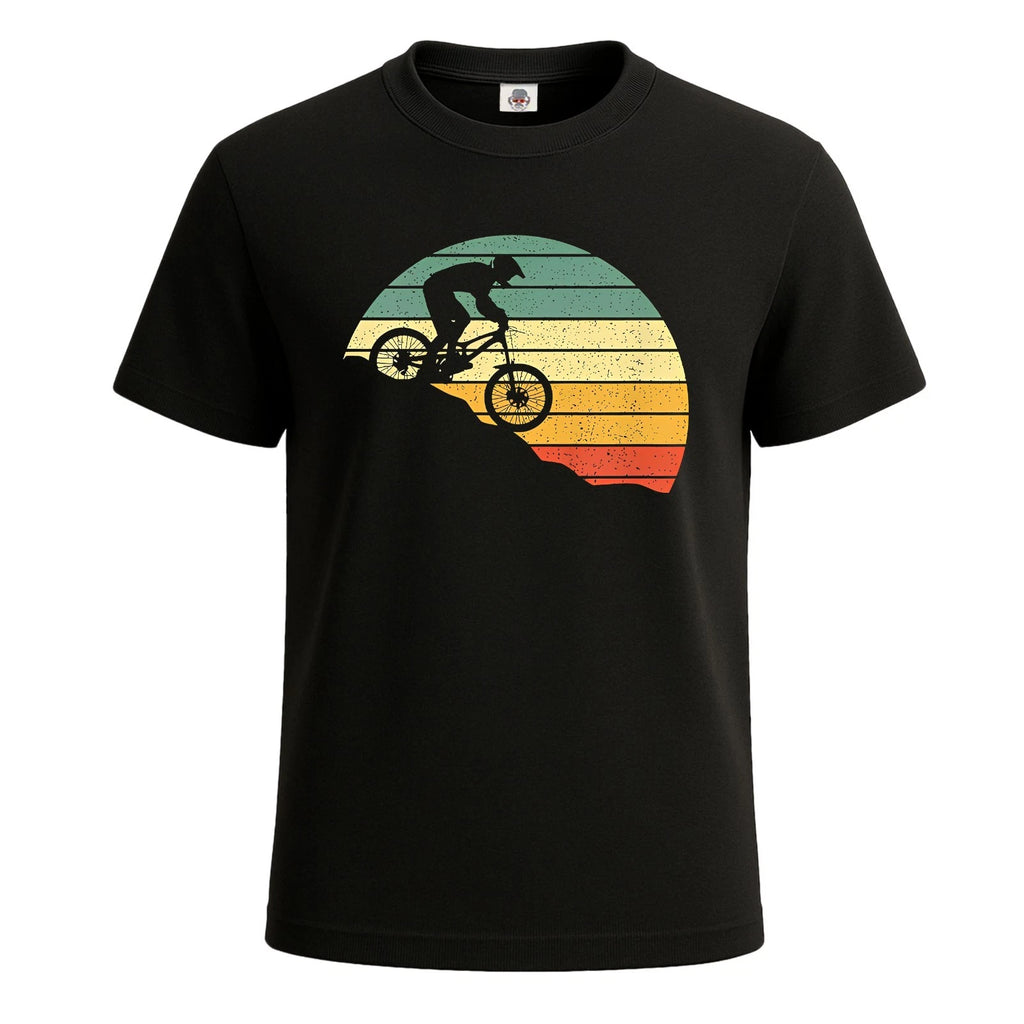 Downhill Mtb Mountain Bike Vintage Mens T-shirt Gift Party Novelty Top Tee