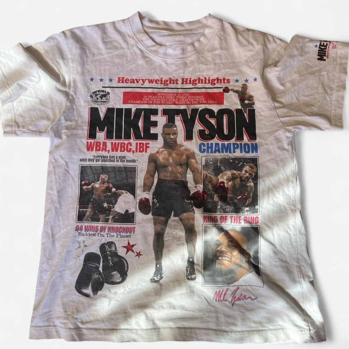 Mike Tyson white boxing Unisex , , , Long Sleeve Tee