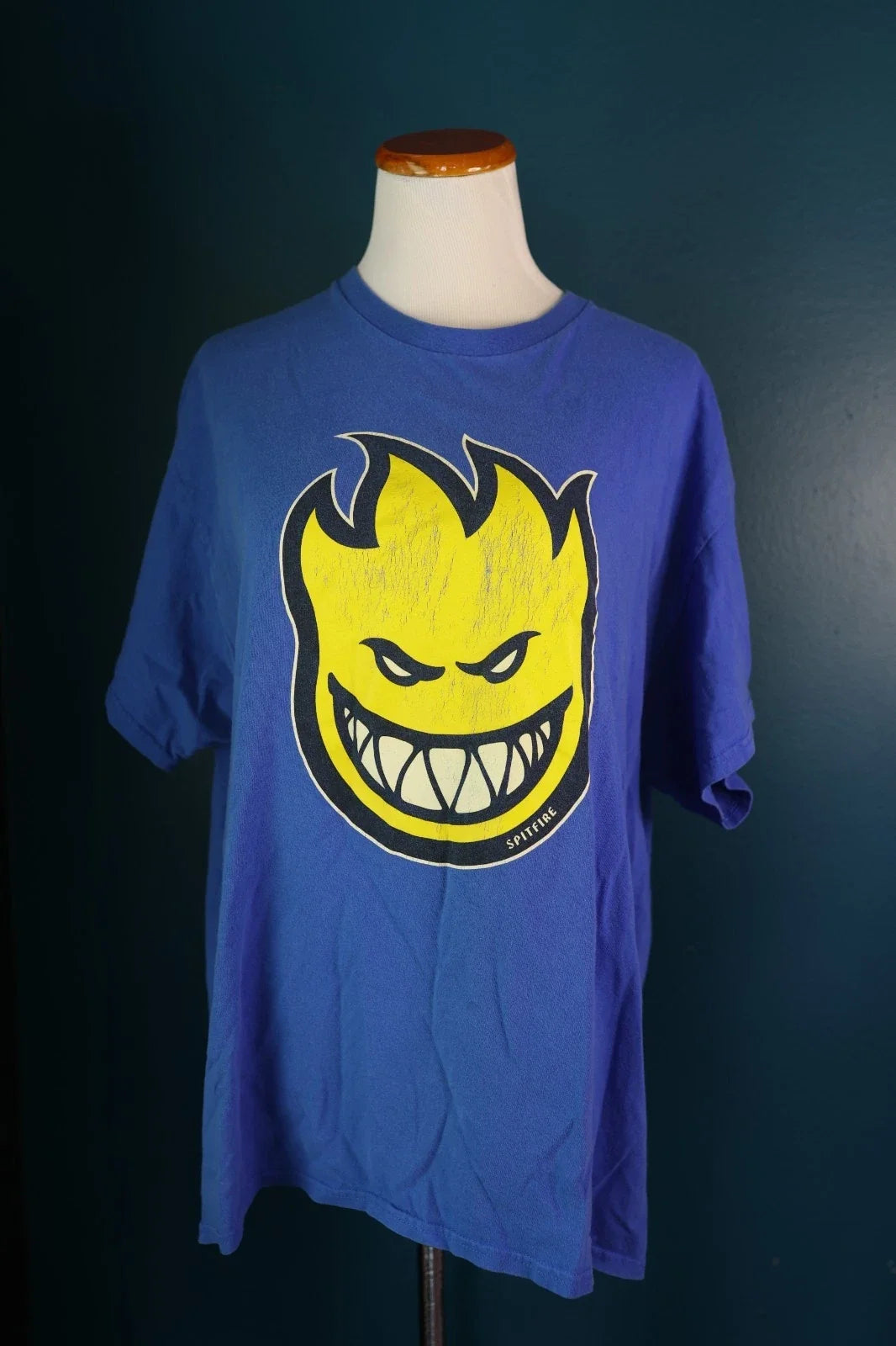 Spitfire Y2K Wheels Skateboard T Shirt Mens XL Blue Graphic Grunge Skater Unisex , , , Long Sleeve Tee