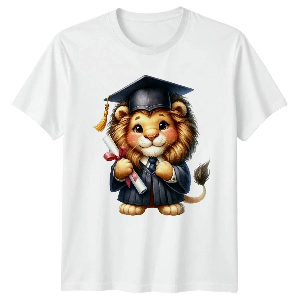 Cute Lion Graduation Kindergarten School Gift For Him And Her Unisex , , , Long Sleeve Tee