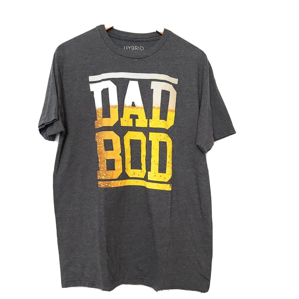 Dad Bod T shirt Beer Graphic Mens L Relaxed Fit Lettering Humor Shortsleeve
