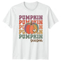 Pumpkin Season Retro Autumn Fall Aesthetic Gift For Him And Her Unisex , , , Long Sleeve Tee