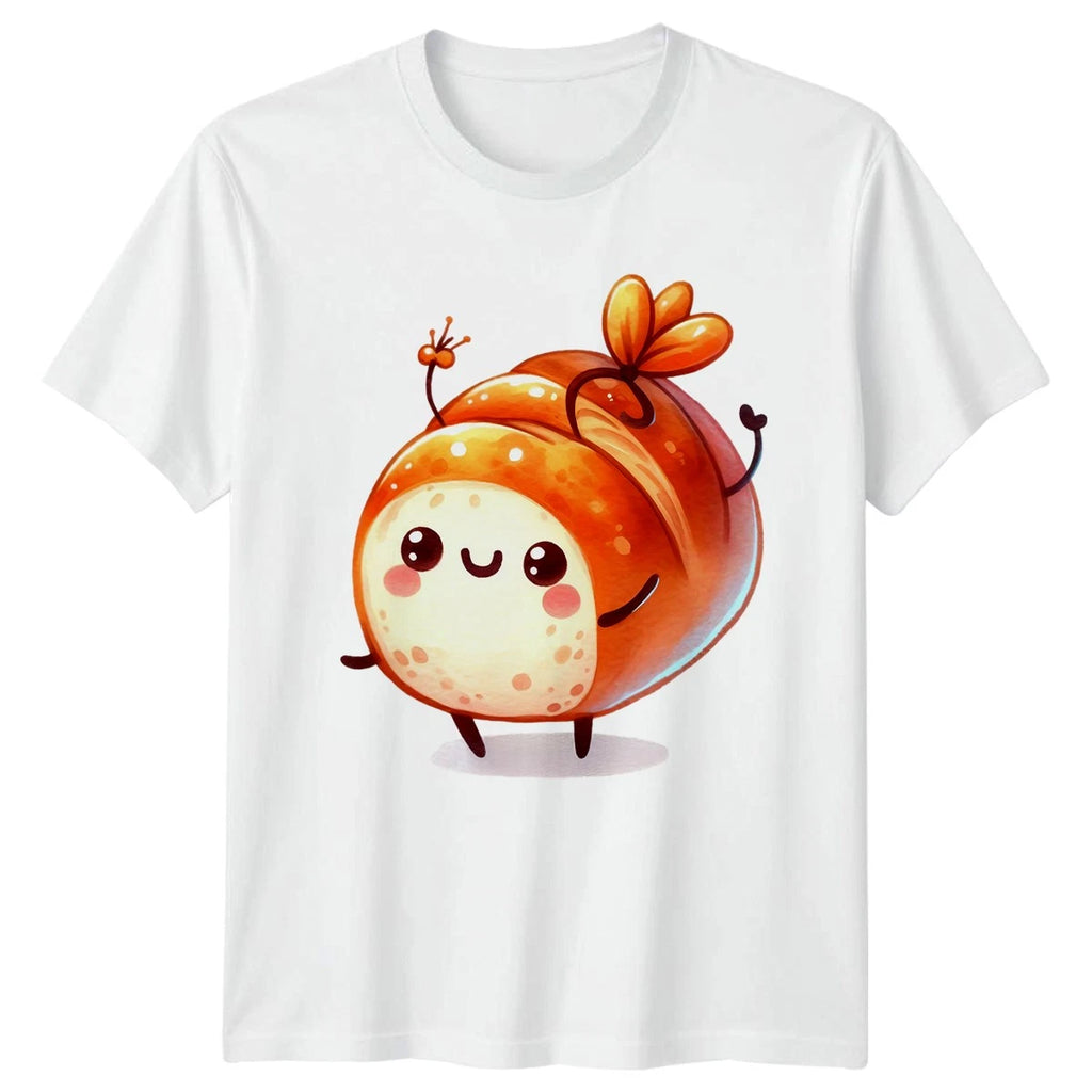 Adorable Kawaii Smiling Sushi Roll T-Shirt Sushi Food Birthday Gift
