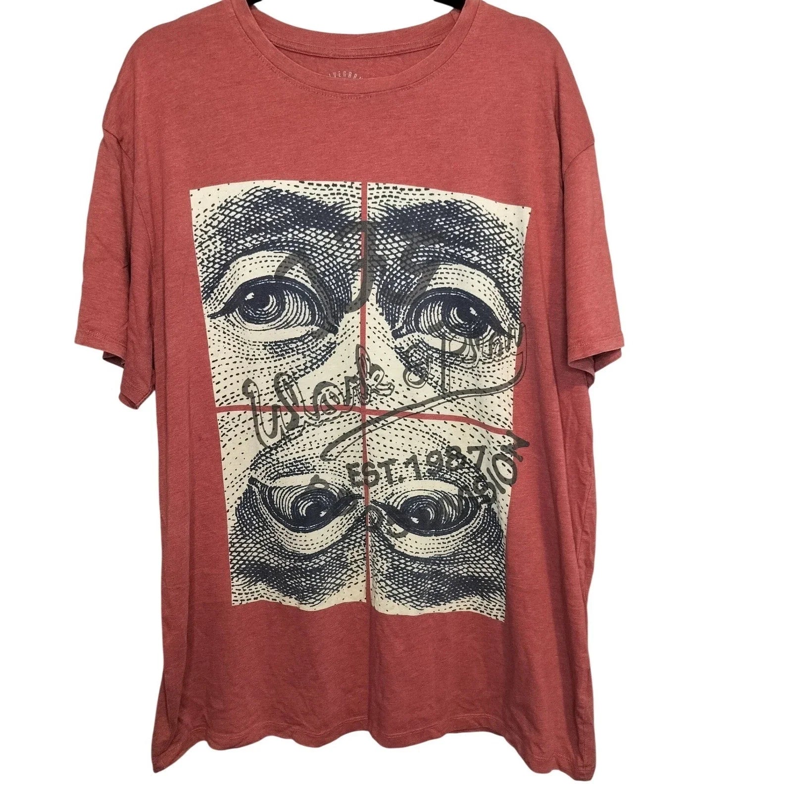 TFG Creative Garments Graphic Vintage T Shirt Red Short Sleeve Crew Neck XXL Unisex , , , Long Sleeve Tee