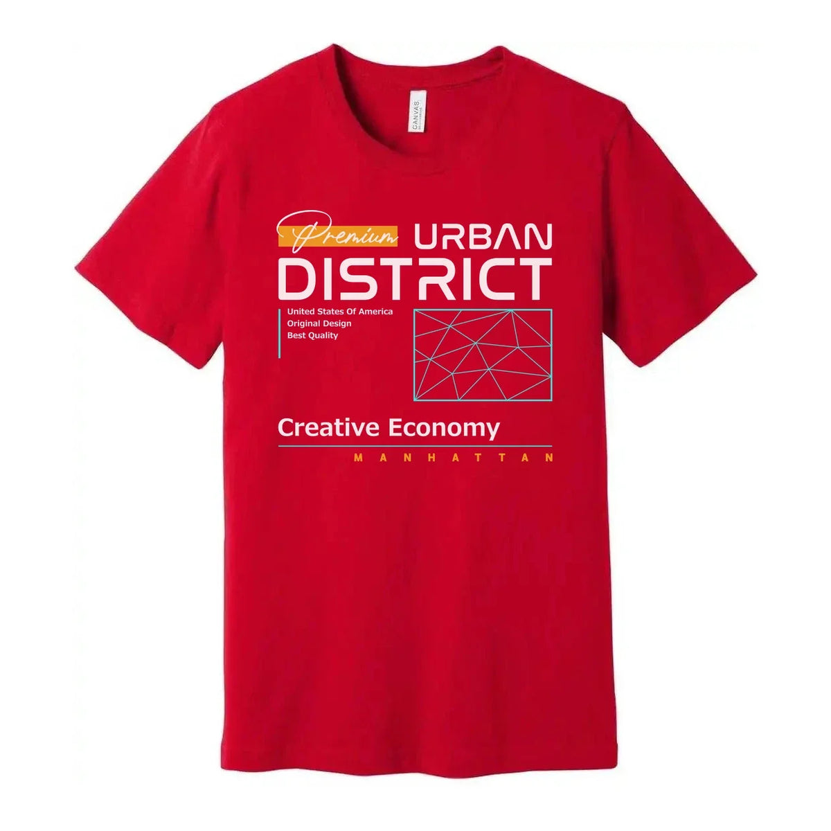 Urban District Unisex T Shirt Graphic With Creative Economy Manhattan Theme And Unisex , , , Long Sleeve Tee