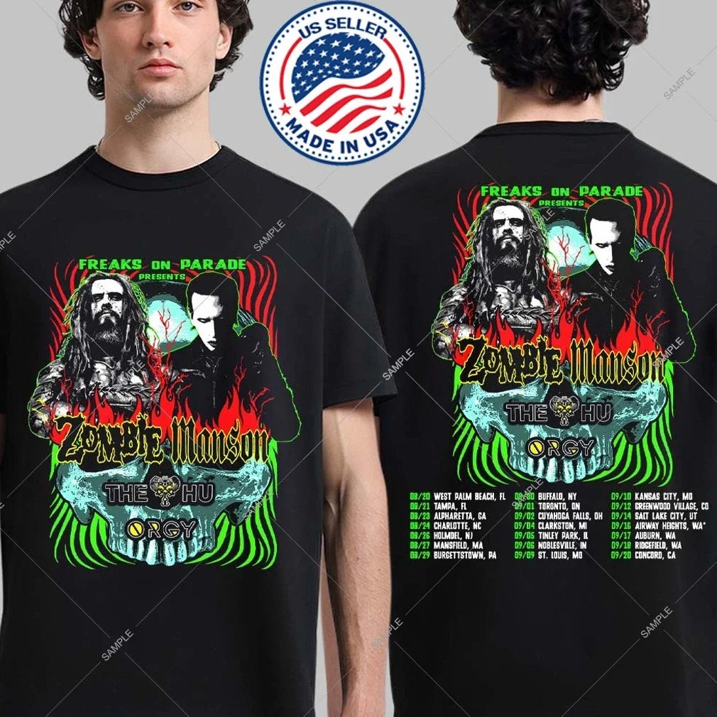 Zombie Manson Freaks Parade 2026 North America Tour Tee (1)