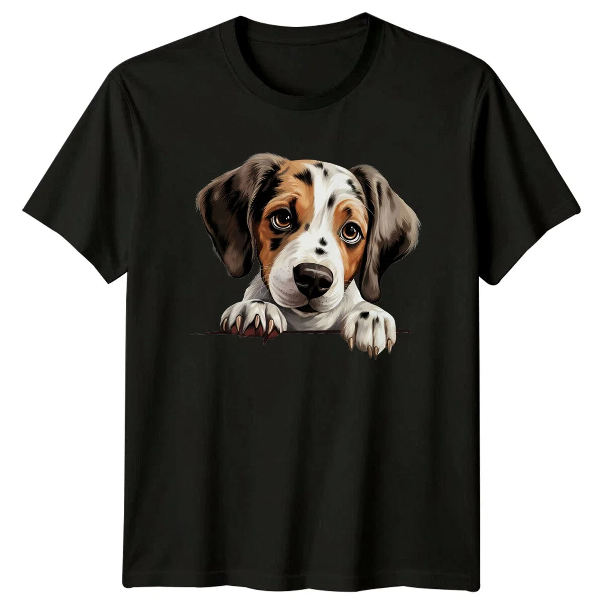 Cute Spotted Puppy Dog Breed Portrait Pet Animal Lover Unisex , , , Long Sleeve Tee