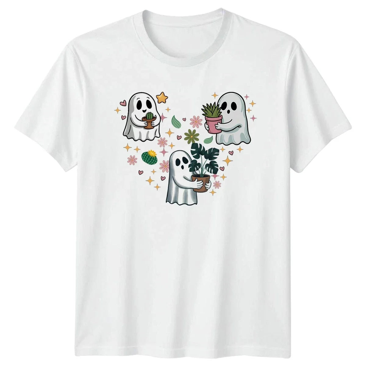 Cute Ghost Plant Lover Womens Houseplant Gardening Halloween Unisex , , , Long Sleeve Tee