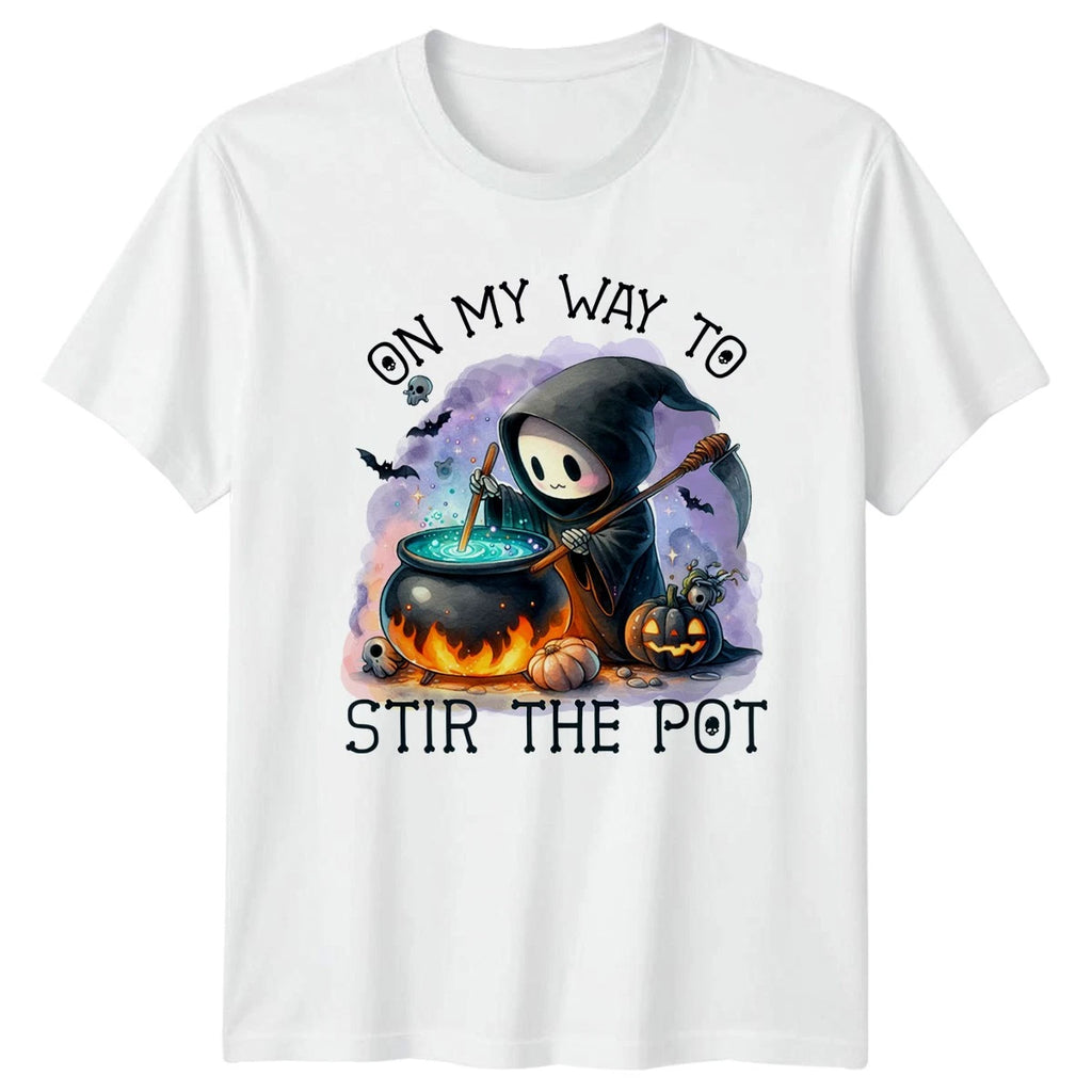 On My Way To Stir T-Shirt Sarcastic Humor Halloween Gift For Him And Her