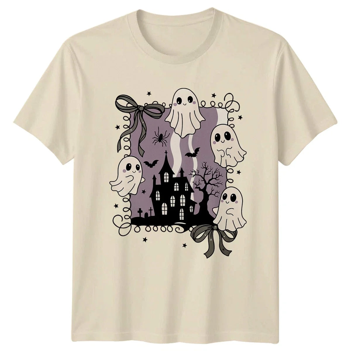 Cute Ghost Haunted House Fall Halloween Gift For Him And Her Unisex , , , Long Sleeve Tee