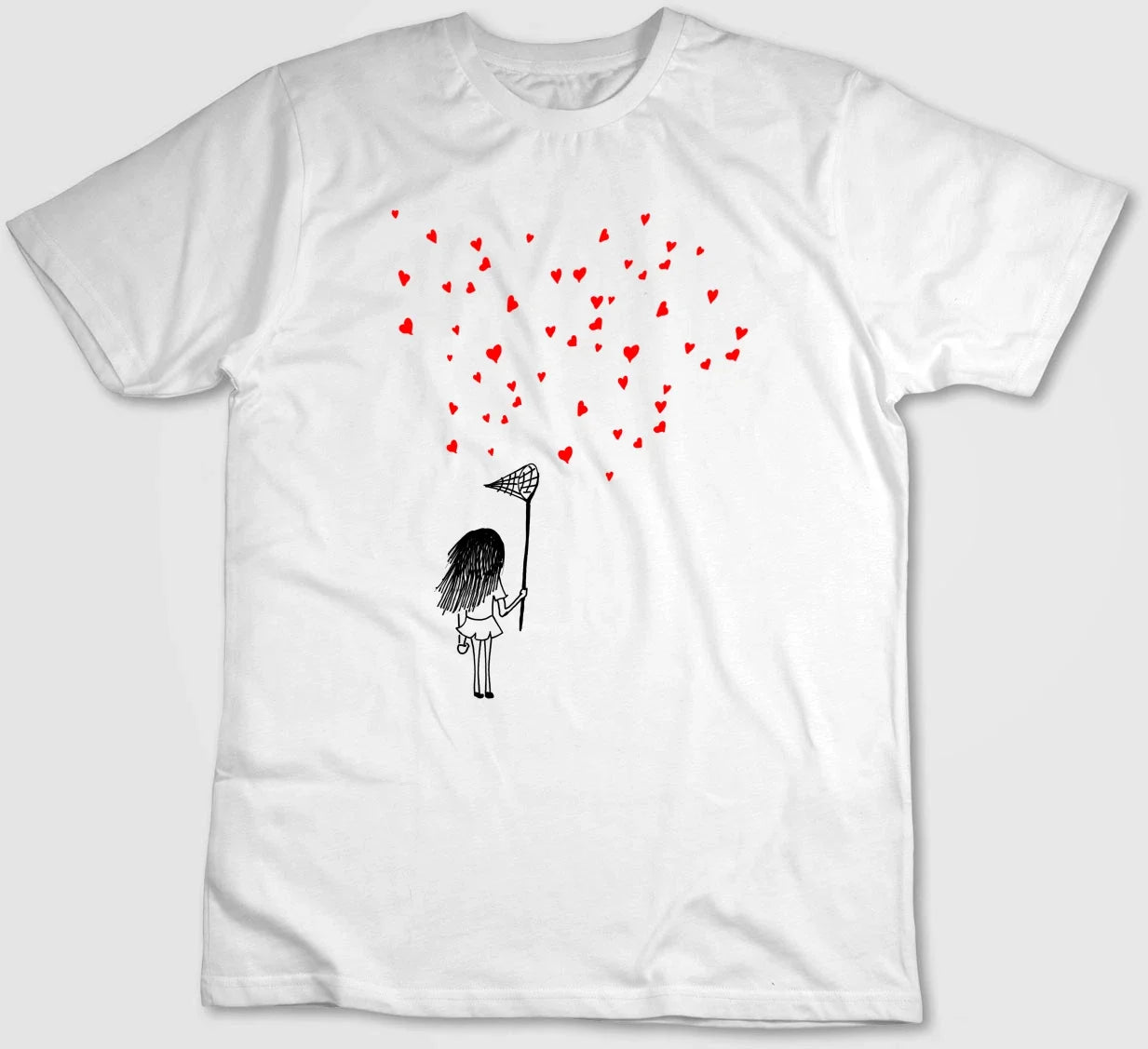 Little Cute Heart Girl Figure,Short Sleeve T Shirt Men / Woman H341 Unisex , , , Long Sleeve Tee