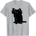 Three Headed Cat Cerberus Kitty Retro Aesthetic Unisex , , , Long Sleeve Tee