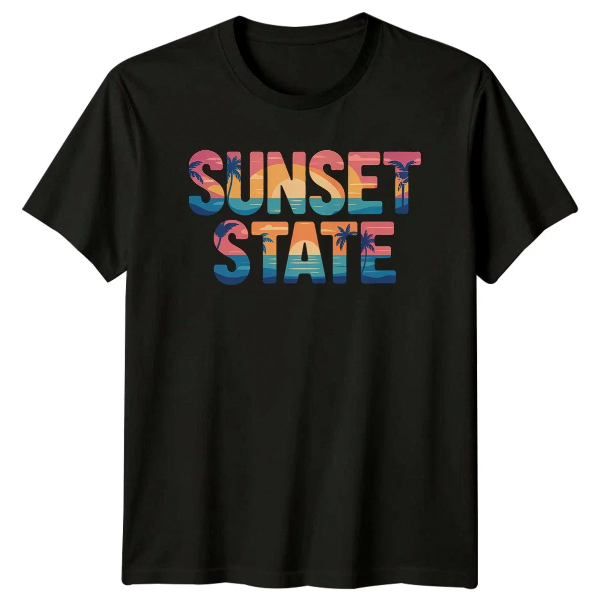 Sunset State Tropical Aesthetic Beach Vacation Summer Vacation Unisex , , , Long Sleeve Tee