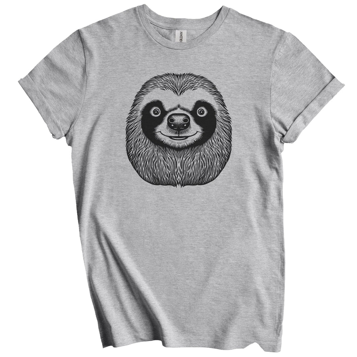 Sloth Face Cute Minimalist Animal Unisex , , , Long Sleeve Tee