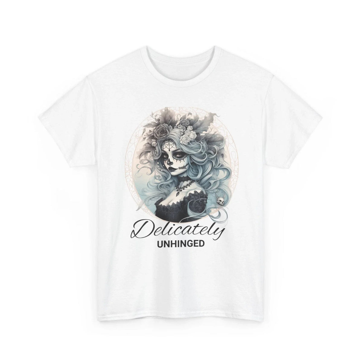 Delicately Unhinged Gothic T Shirt Dark Feminine Aesthetic Alt Graphic Tee Unisex , , , Long Sleeve Tee