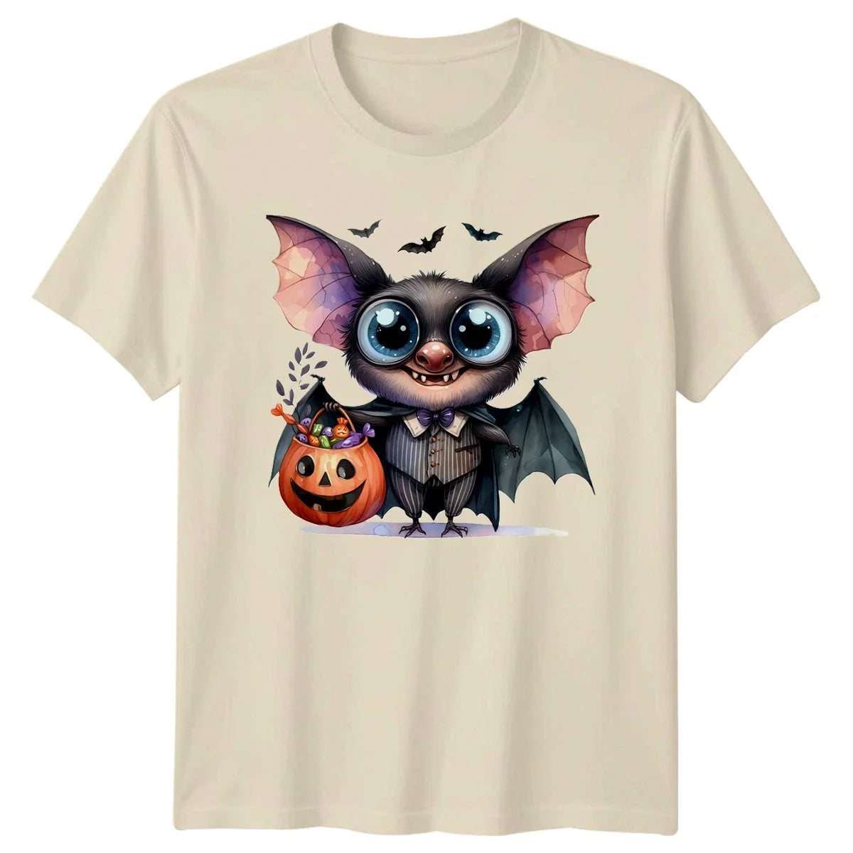 Cute Bat Halloween Holidays Mens Womens Tee Graphic Unisex Top Unisex , , , Long Sleeve Tee
