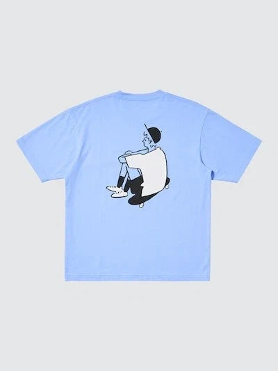Nagaba Yu UNIQLO UT ONE DAY IN THE PARK Japan BLUE Unisex , , , Long Sleeve Tee