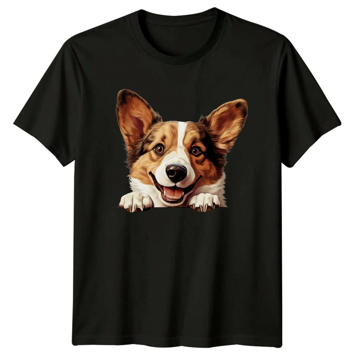 Cute Corgi Peekaboo Dog , Welsh Corgi Puppy Tee Unisex , , , Long Sleeve Tee