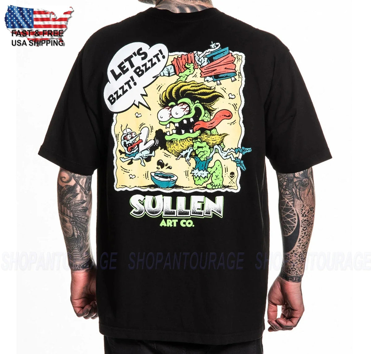 Sullen Art Collective BZZT BZZT 1 Ton Tee SCM8200 New Short Sleeve Men`s Unisex , , , Long Sleeve Tee