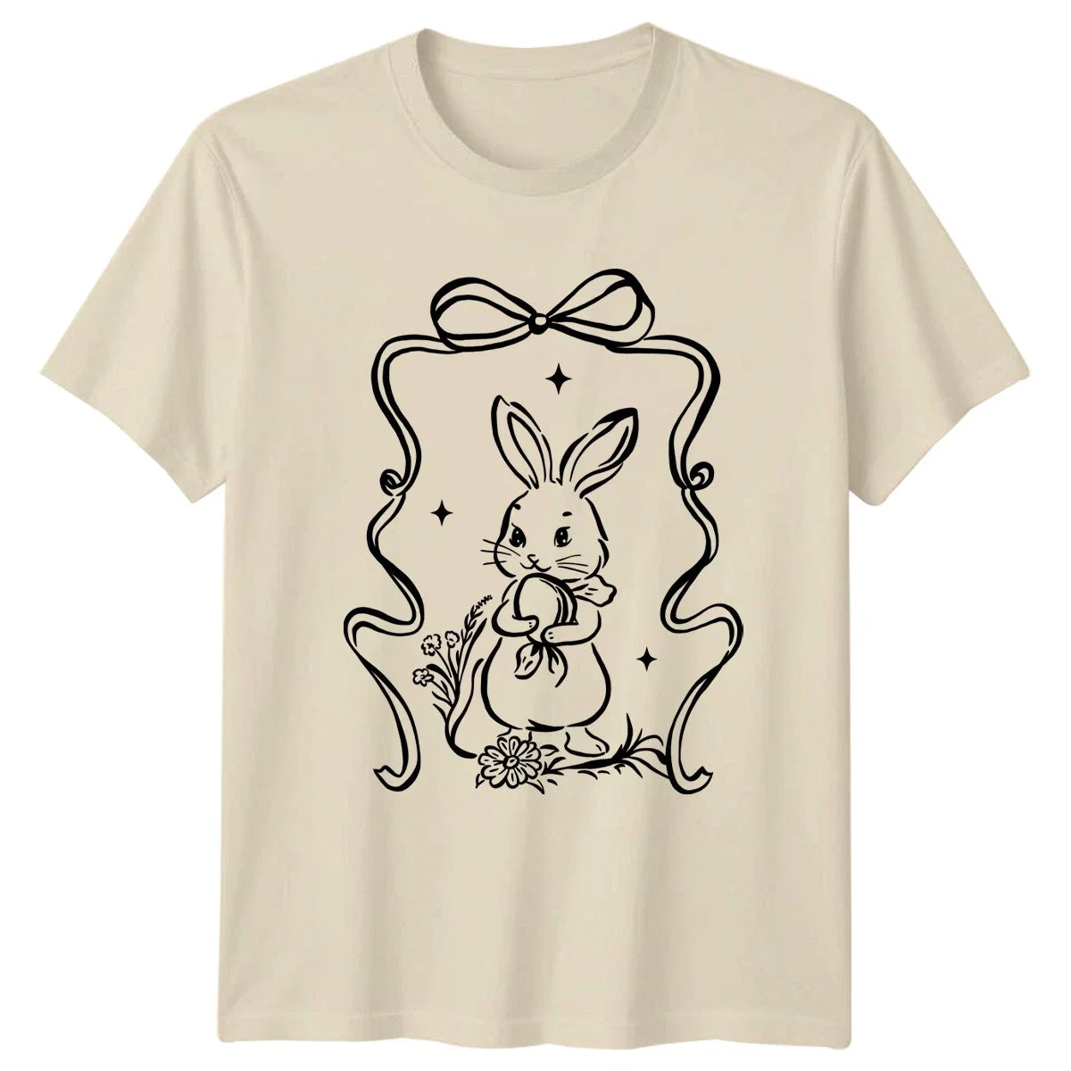 Cute Easter Bunny Spring Floral Holiday Gift For Him And Her Unisex , , , Long Sleeve Tee