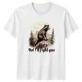 Cute But Ill Fight You Raccoon Hiking Funny Outdoors Birthday Gift Unisex , , , Long Sleeve Tee