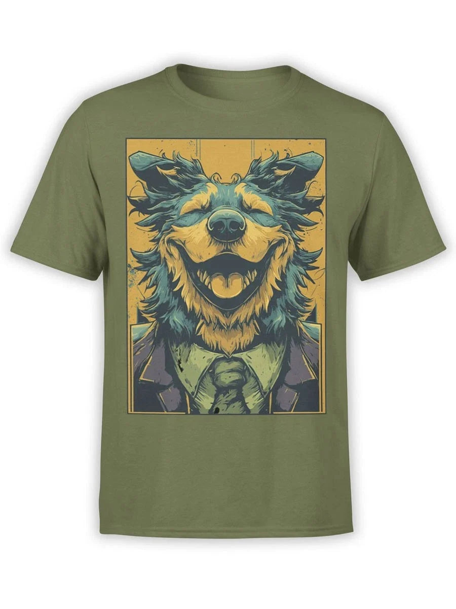 FANTUCCI Happy CEO | Hilarious Dog in Suit Tee for Mood-Boostin | Unisex Unisex , , , Long Sleeve Tee