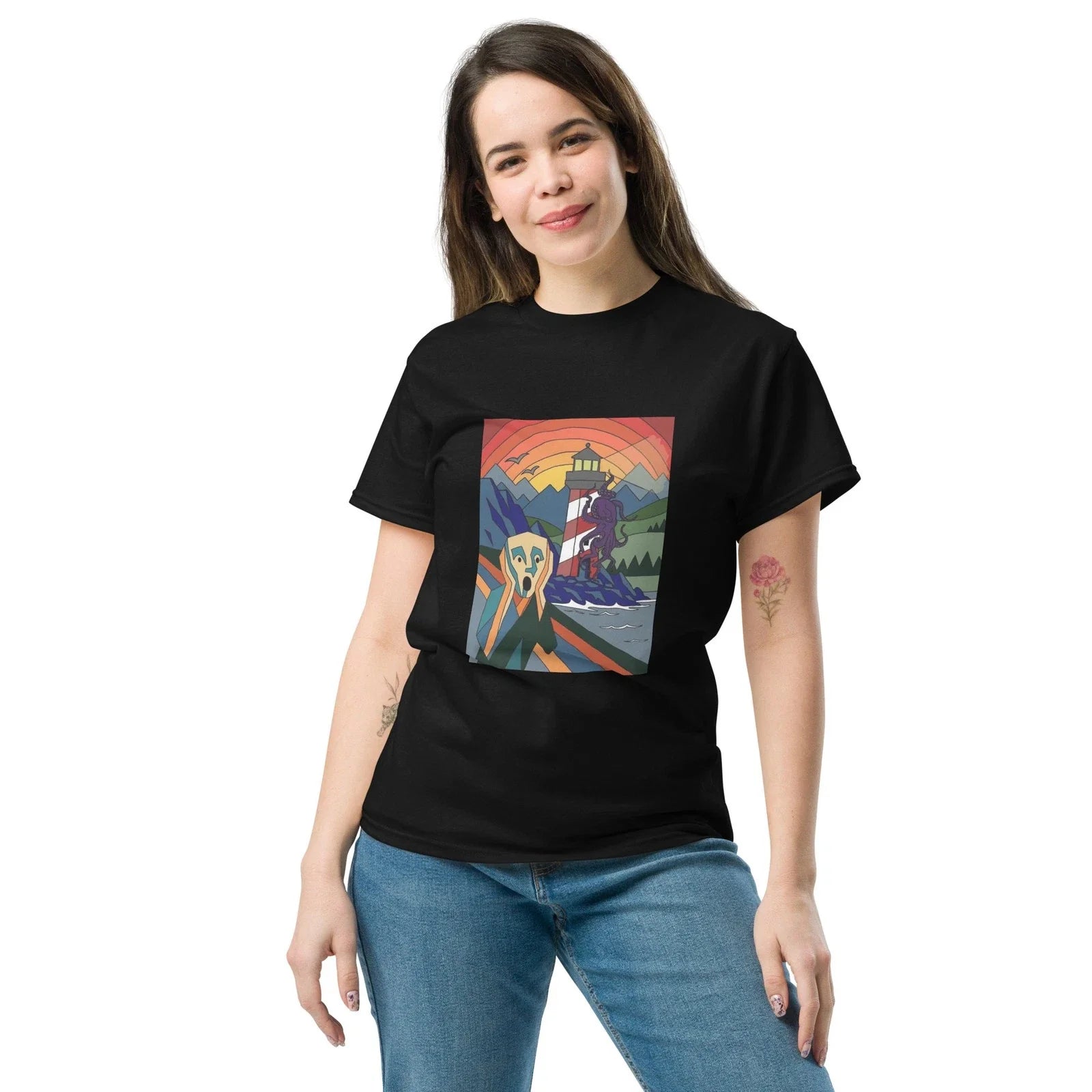 Screaming Octopus Shirt Unisex , , , Long Sleeve Tee