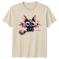 Cute Bat Halloween Flying Broomstick Graphic Unisex Tee Unisex , , , Long Sleeve Tee