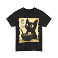 Funny Cat Ramen Graphic Tee Japanese Kawaii Anime Cat Unisex , , , Long Sleeve Tee