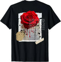 ( ON Back ) Streetwear Graphic Dark Floral Urban Aesthetic Unisex Unisex , , , Long Sleeve Tee